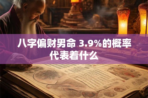 八字偏财男命 3.9%的概率代表着什么