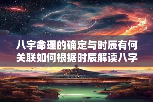 八字命理的确定与时辰有何关联如何根据时辰解读八字命理