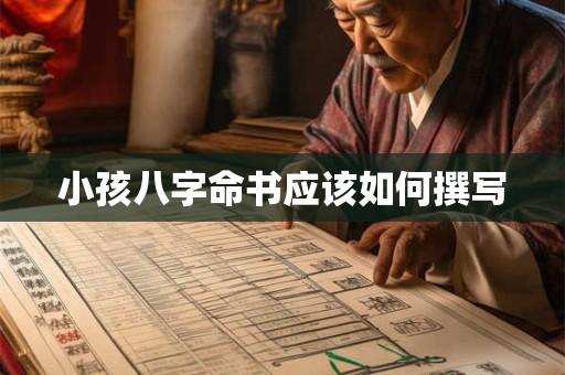 小孩八字命书应该如何撰写