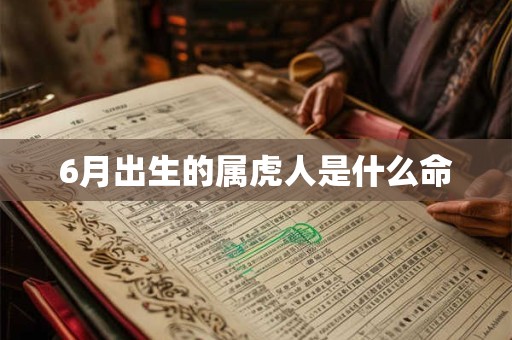 6月出生的属虎人是什么命