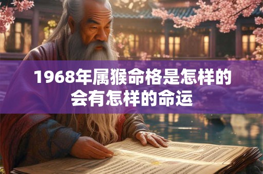 1968年属猴命格是怎样的会有怎样的命运