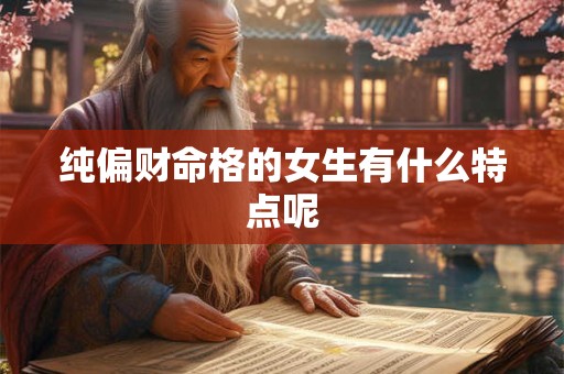 纯偏财命格的女生有什么特点呢