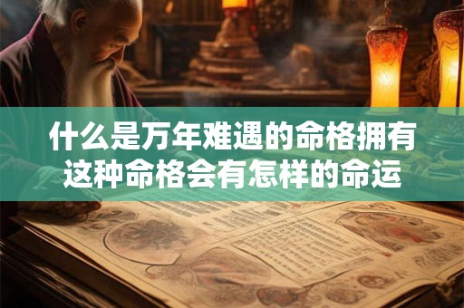 什么是万年难遇的命格拥有这种命格会有怎样的命运