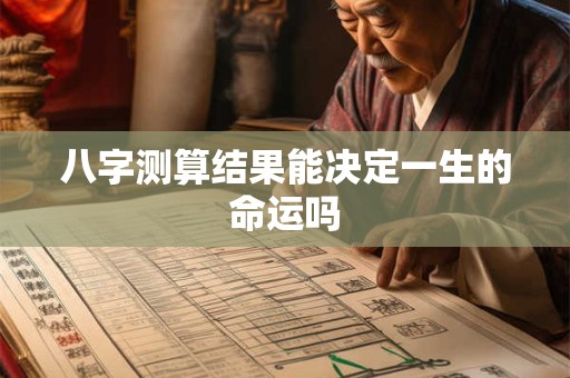 八字测算结果能决定一生的命运吗