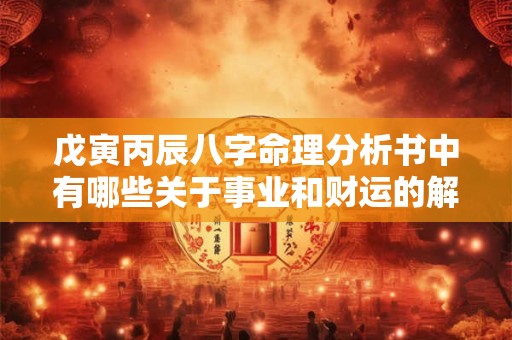 戊寅丙辰八字命理分析书中有哪些关于事业和财运的解读