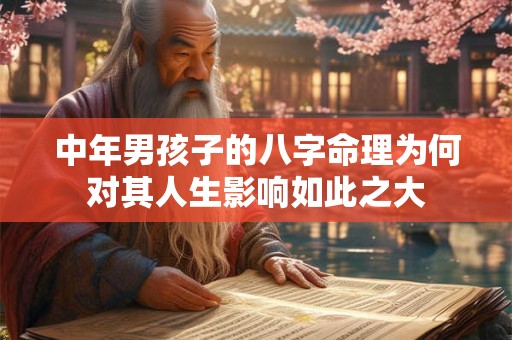 中年男孩子的八字命理为何对其人生影响如此之大