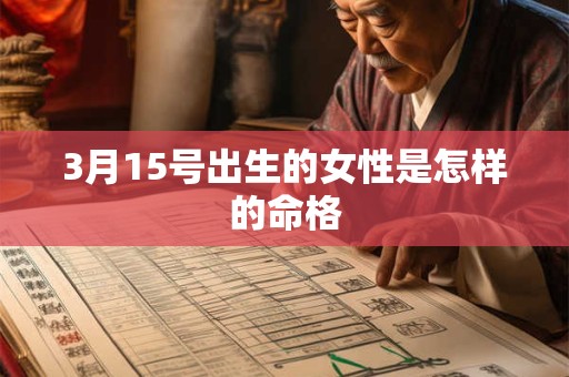 3月15号出生的女性是怎样的命格