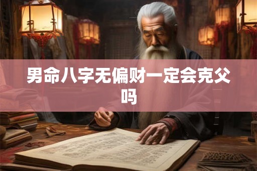 男命八字无偏财一定会克父吗