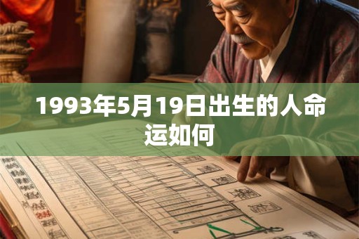 1993年5月19日出生的人命运如何