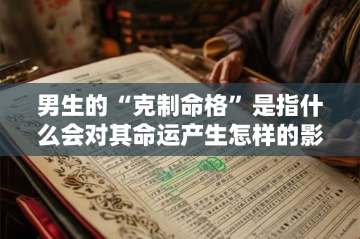 男生的“克制命格”是指什么会对其命运产生怎样的影响
