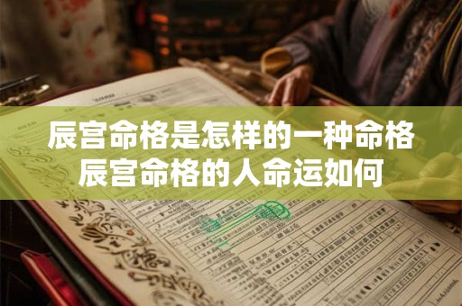 辰宫命格是怎样的一种命格辰宫命格的人命运如何