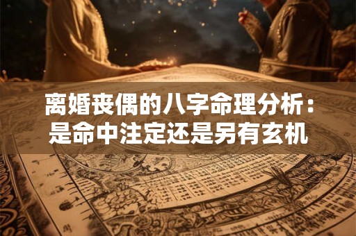 离婚丧偶的八字命理分析：是命中注定还是另有玄机