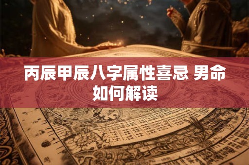 丙辰甲辰八字属性喜忌 男命如何解读