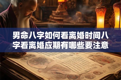 男命八字如何看离婚时间八字看离婚应期有哪些要注意的地方