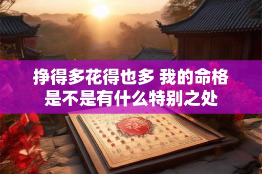 挣得多花得也多 我的命格是不是有什么特别之处