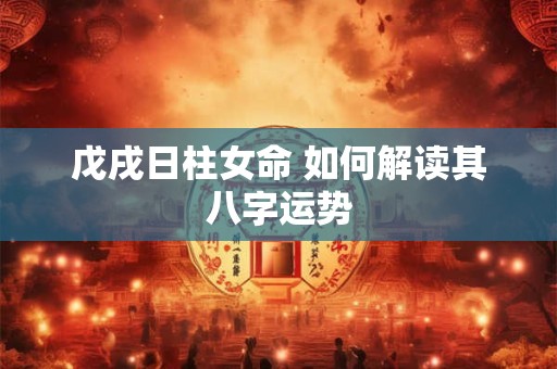 戊戌日柱女命 如何解读其八字运势