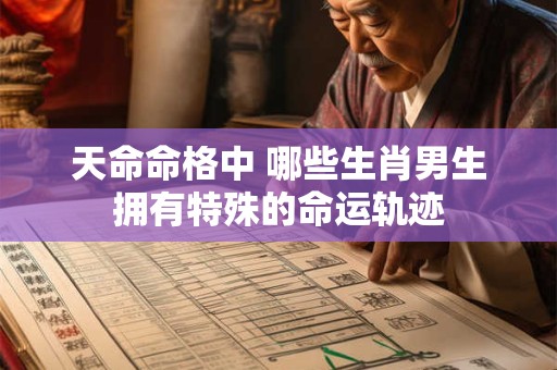 天命命格中 哪些生肖男生拥有特殊的命运轨迹