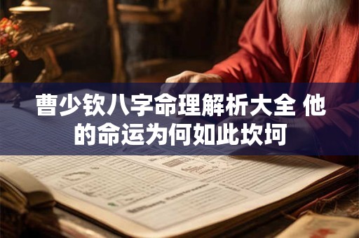 曹少钦八字命理解析大全 他的命运为何如此坎坷