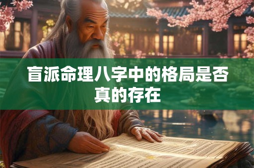 盲派命理八字中的格局是否真的存在
