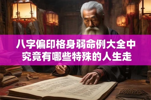 八字偏印格身弱命例大全中 究竟有哪些特殊的人生走势
