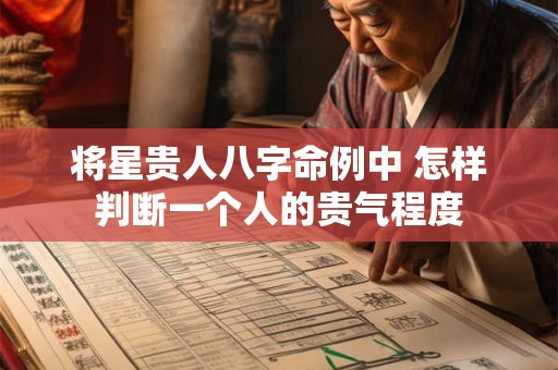 将星贵人八字命例中 怎样判断一个人的贵气程度