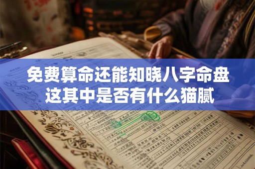 免费算命还能知晓八字命盘 这其中是否有什么猫腻
