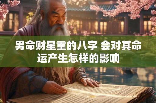 详细阅读:男命财星重的八字 会对其命运产生怎样的影响 男命财星重的八字 会对其命运产生怎样的影响