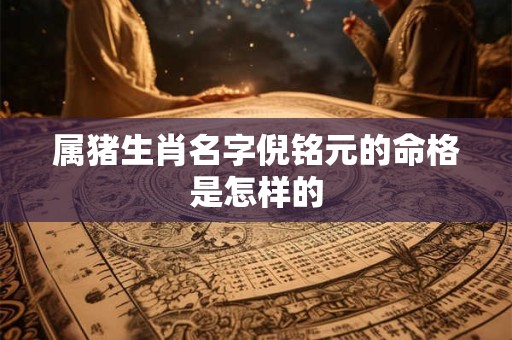 属猪生肖名字倪铭元的命格是怎样的