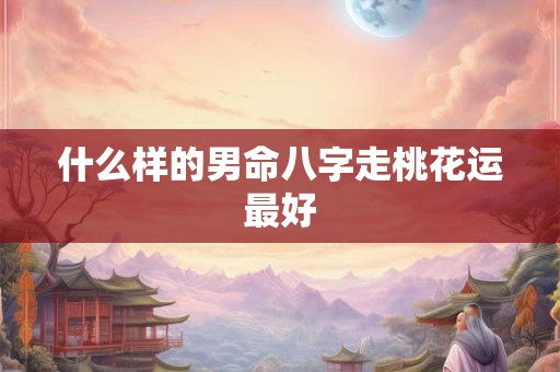 什么样的男命八字走桃花运最好