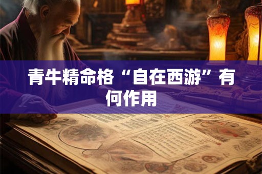 青牛精命格“自在西游”有何作用