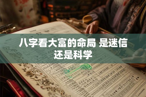 八字看大富的命局 是迷信还是科学 八字看大富的命局 是迷信还是科学