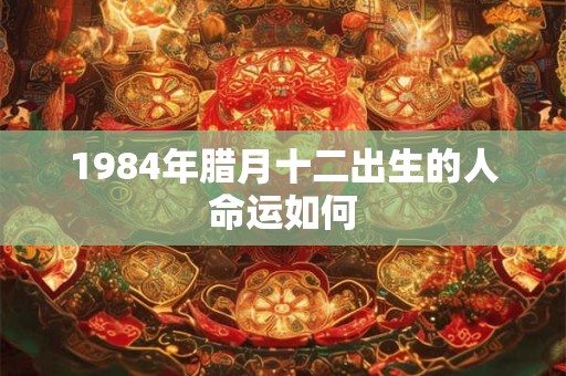 1984年腊月十二出生的人命运如何