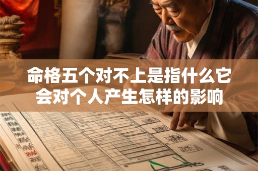 命格五个对不上是指什么它会对个人产生怎样的影响