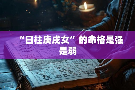 “日柱庚戌女”的命格是强是弱