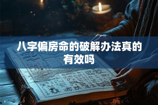 八字偏房命的破解办法真的有效吗 八字偏房命的破解办法真的有效吗