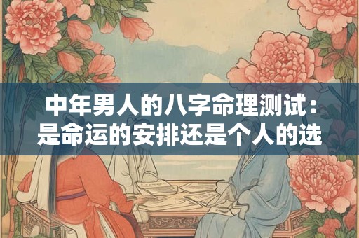 中年男人的八字命理测试：是命运的安排还是个人的选择
