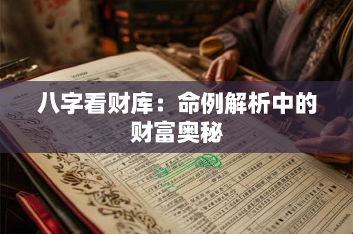 八字看财库：命例解析中的财富奥秘