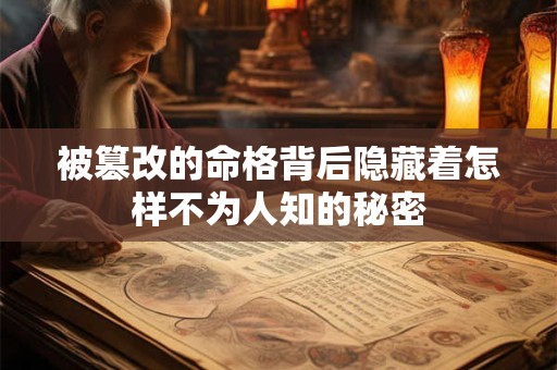被篡改的命格背后隐藏着怎样不为人知的秘密