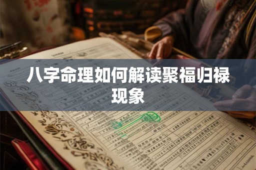 八字命理如何解读聚福归禄现象