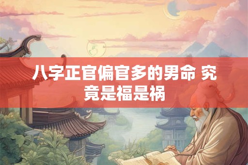 八字正官偏官多的男命 究竟是福是祸