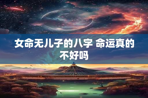 女命无儿子的八字 命运真的不好吗