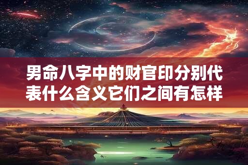 男命八字中的财官印分别代表什么含义它们之间有怎样的相互关系 男命八字中的财官印分别代表什么含义它们之间有怎样的相互关系
