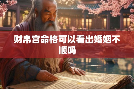 财帛宫命格可以看出婚姻不顺吗