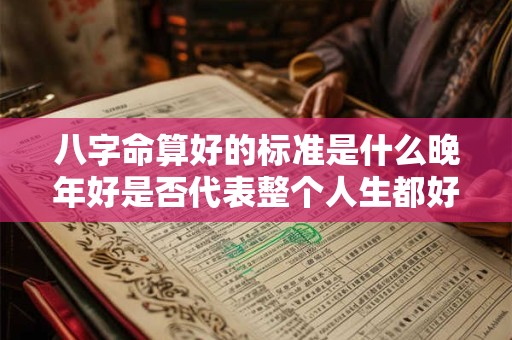 八字命算好的标准是什么晚年好是否代表整个人生都好