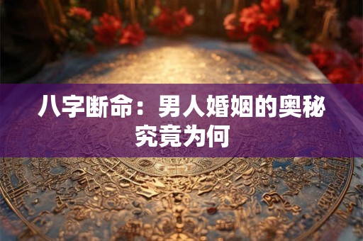八字断命：男人婚姻的奥秘究竟为何
