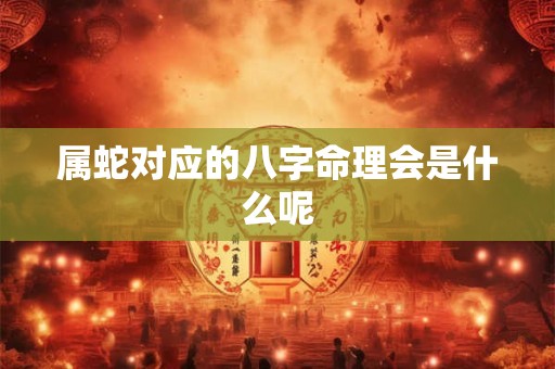 属蛇对应的八字命理会是什么呢
