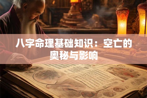 八字命理基础知识：空亡的奥秘与影响