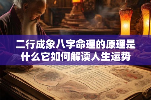 二行成象八字命理的原理是什么它如何解读人生运势