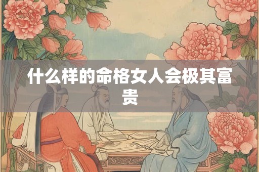 什么样的命格女人会极其富贵