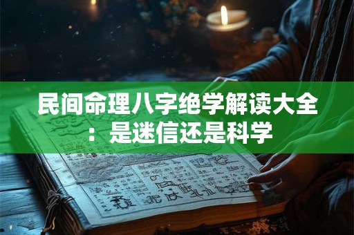 民间命理八字绝学解读大全：是迷信还是科学